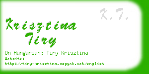 krisztina tiry business card